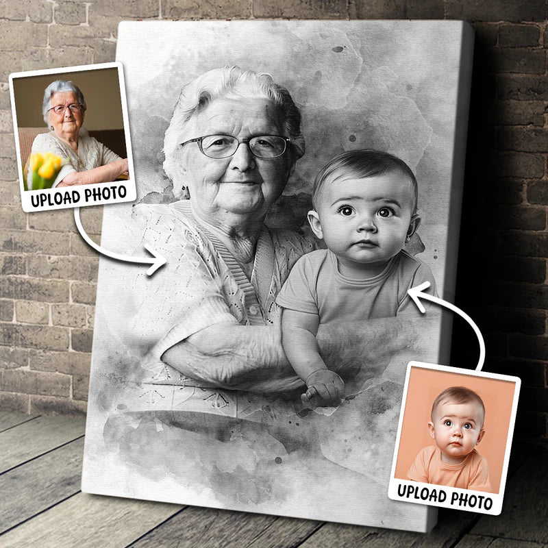 Add Deceased Loved One to Photo, Memorial Gift, Add Person to Photo, Family Portrait Different Photos, Combine Photos Canvas