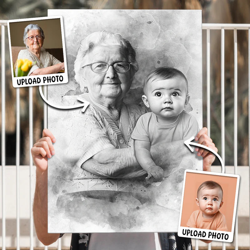 Add Deceased Loved One to Photo, Memorial Gift, Add Person to Photo, Family Portrait Different Photos, Combine Photos Canvas