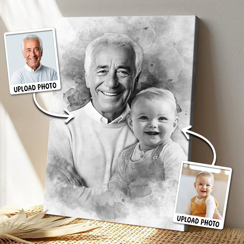Add Deceased Loved One to Photo, Memorial Gift, Add Person to Photo, Family Portrait Different Photos, Combine Photos Canvas