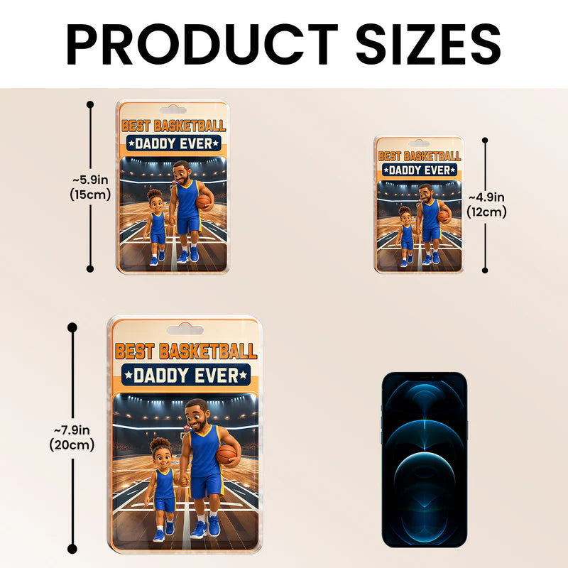Custom Photo Toybox Figure Best Basketball Dad Ever - Personalized Custom Shape Acrylic Plaque - Gift for Dad, Grandpa, Him