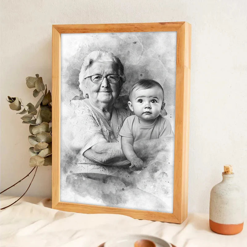Add Deceased Loved One to Photo, Memorial Gift, Add Person to Photo, Family Portrait Different Photos, Combine Photos Canvas