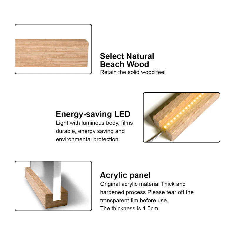 Our Family - Customized Personalized Acrylic LED Night Light - Gift For Family Children