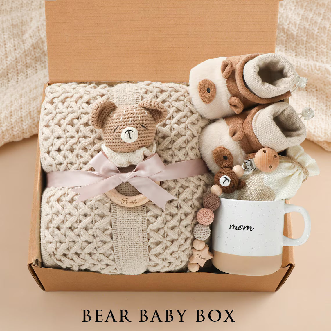 Luxury New Parents Gift Box,Mom & Dad Mug Set,Gender Neutral Gift,Self Care Gift for Mom,Newborn Gift,Postpartum Care Package